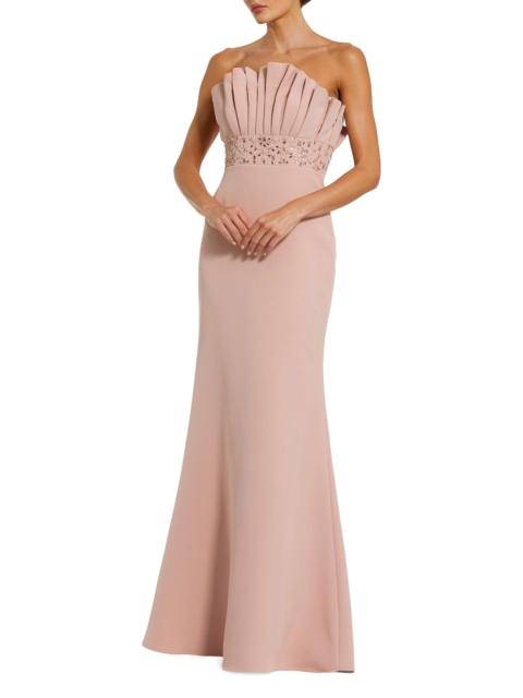 MAC DUGGAL Women's Rhinestone-Beaded Crepe Mermaid Gown - Vintage Lilac