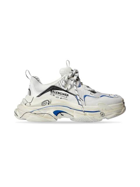 BALENCIAGA Women's Triple S Sketch Sneaker in White