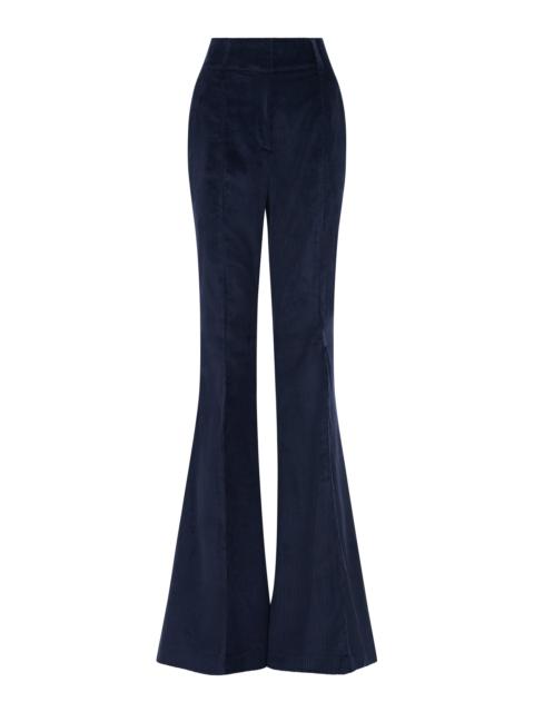 GABRIELA HEARST Ianthe Flare Pant in Dark Navy Sea Island Cotton Corduroy