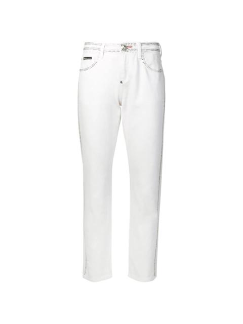 PHILIPP PLEIN crystal embellished slim-fit jeans