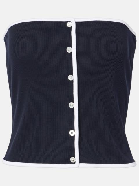 VERONICA BEARD Valley cotton-blend tube top