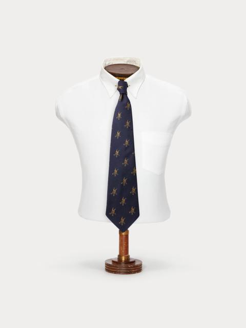 RRL by Ralph Lauren Handmade Logo-Motif Wool-Silk Tie