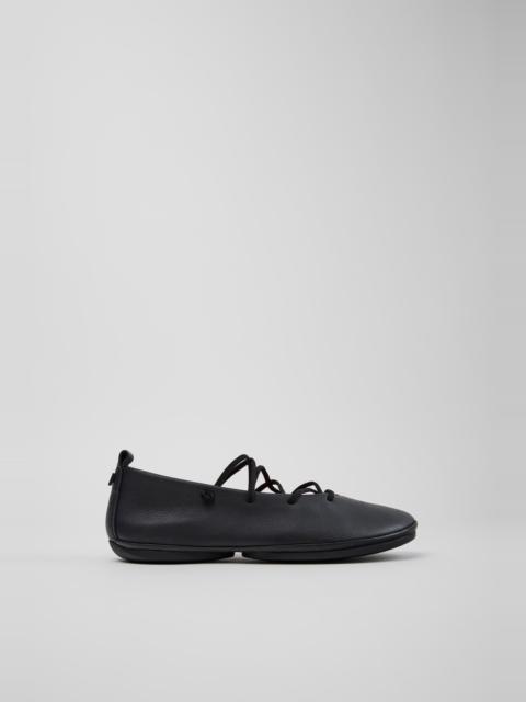 CAMPERLAB Black Leather Ballerinas for Women.
