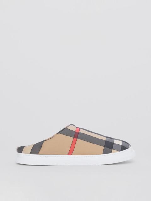 Burberry Vintage Check Wool-lined Slippers