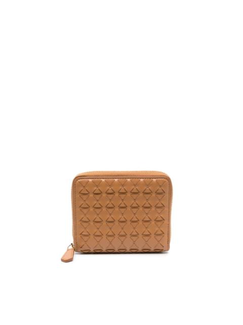 Serapian Mosaico-weaving leather wallet