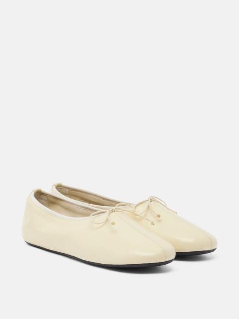 PHOEBE PHILO Gathered leather ballet flats