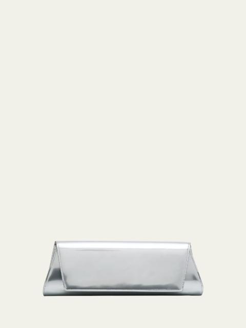 AKRIS Anouk Small Metallic Leather Clutch Bag