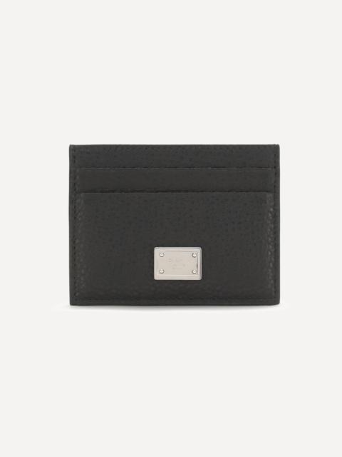 Dolce & Gabbana Logo-plate leather Card Holder