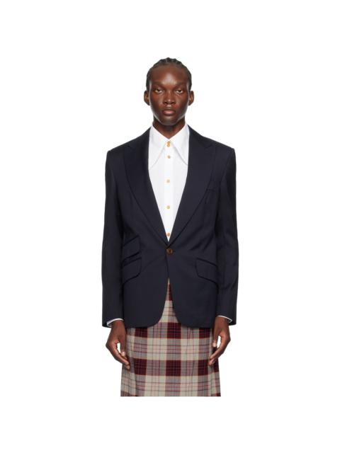 Vivienne Westwood Navy One Button Blazer