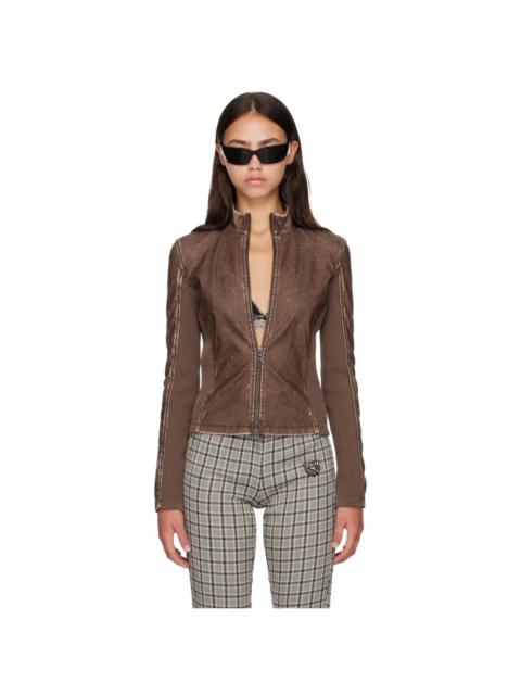 Diesel Brown Biker Jacket