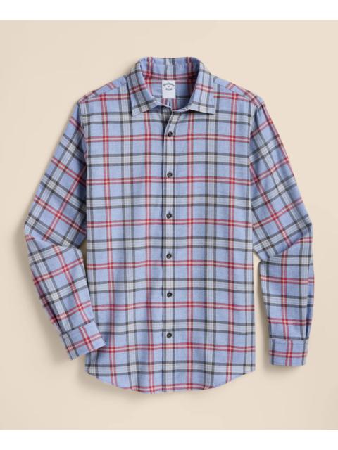 Brooks Brothers Cotton-Brushed Wool Tartan Sport Shirt
