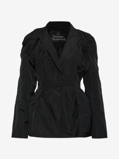 Vivienne Westwood Cloud ruched check blazer
