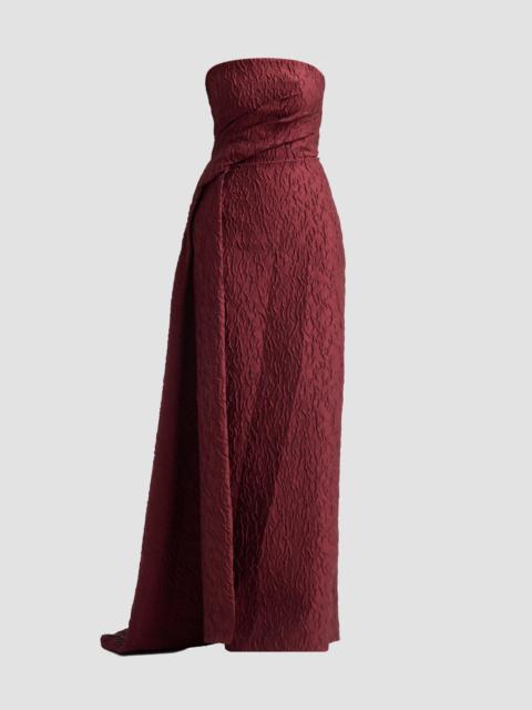 Monique Lhuillier Women's Floral-Sequined Strapless Column Gown - Chrome Multi
