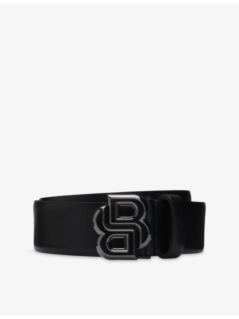 BOSS Monogram-Buckle Leather Belt