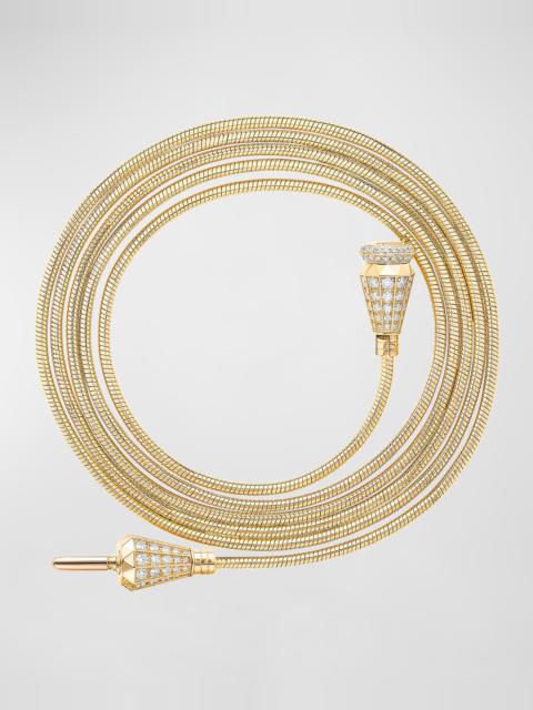 Boucheron Jack de Boucheron 18K Yellow Gold Full Diamond Necklace