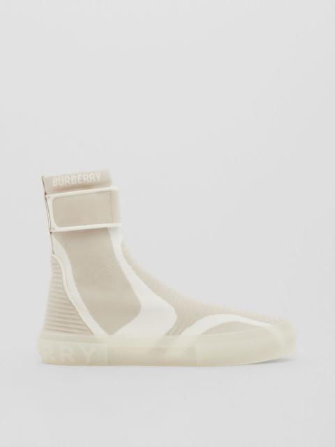 Burberry Knitted Stretch Nylon Sub High-top Sneakers