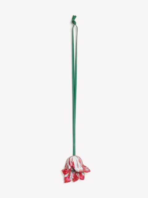 KENZO 'KENZO Tulip' keyholder charm in leather
