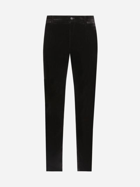 Classic velvet tuxedo pants