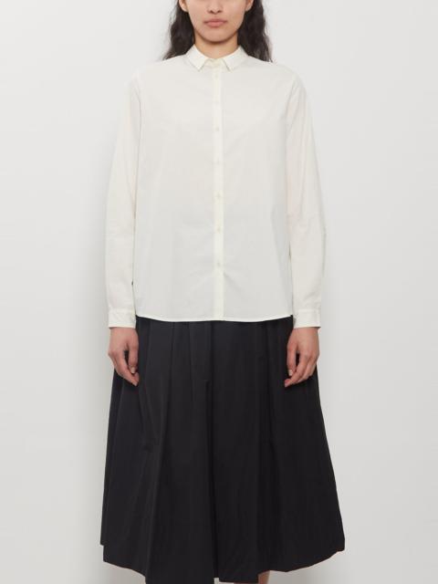 apuntob Mini Collar Cotton Shirt — Meringue