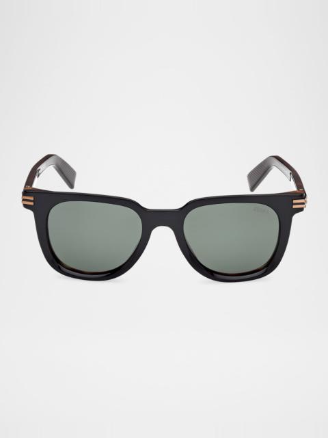 ZEGNA Men's Square Acetate Sunglasses