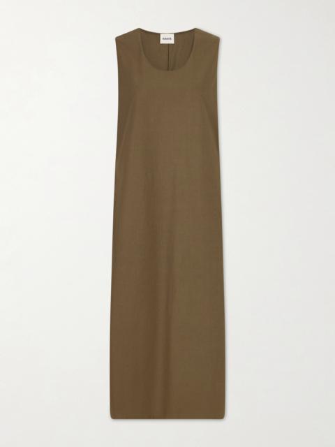 KHAITE Regi Organic Cotton Midi Dress