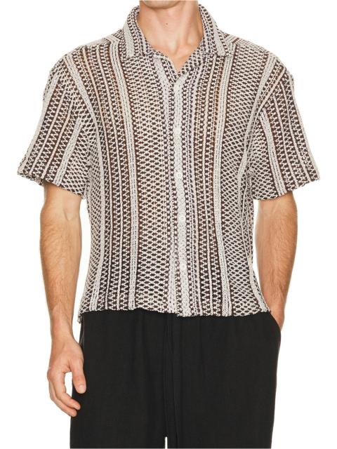 PERCIVAL Hugh Crochet Cuban Shirt