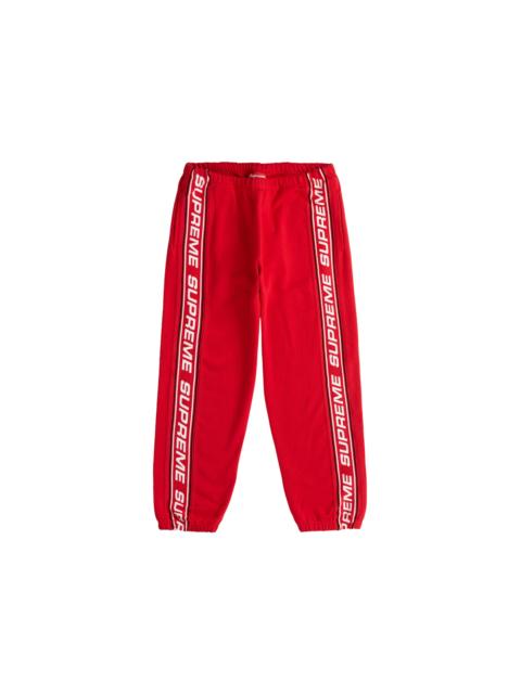 Supreme Supreme Text Rib Sweatpant Red