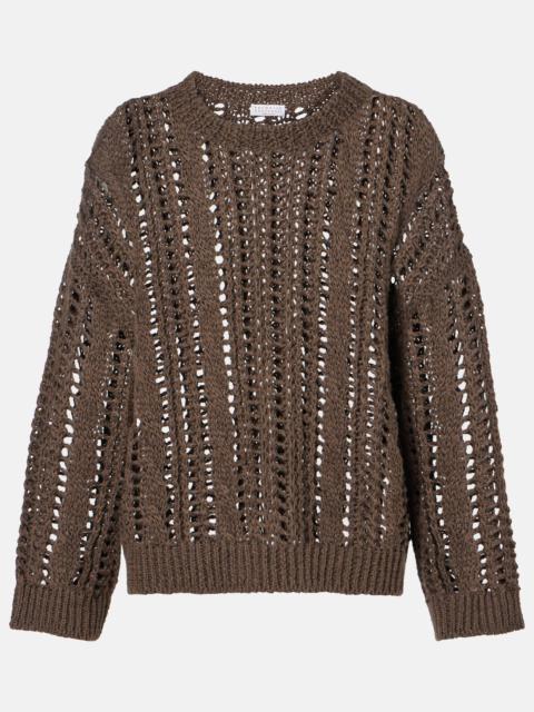 Brunello Cucinelli Jute and cotton-blend sweater
