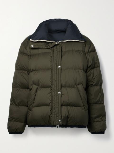 Loro Piana Mitty reversible two-tone quilted shell down jacket Dark green