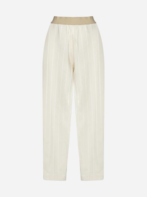 Palmer pinstripe cotton-blend trousers