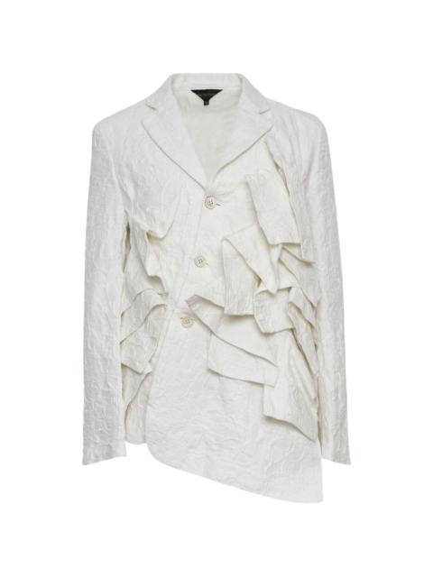 Comme Des Garçons ruffled brocade-texture blazer