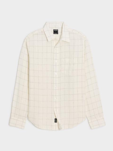 TODD SNYDER Slim Sea Soft Linen Point Collar Shirt
