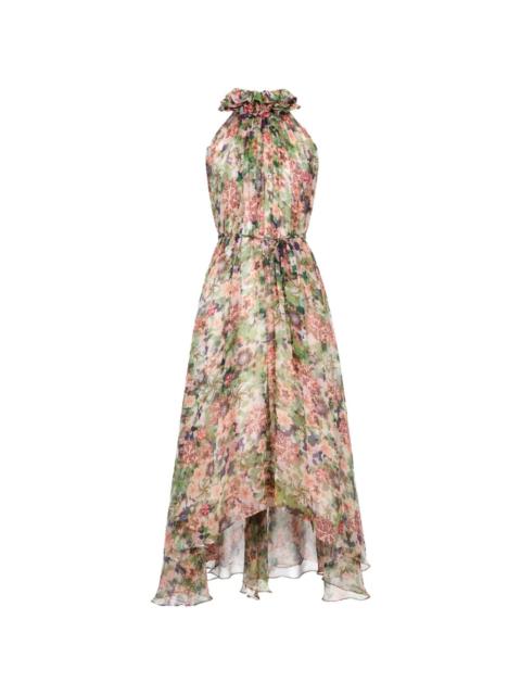 SALONI floral midi dress