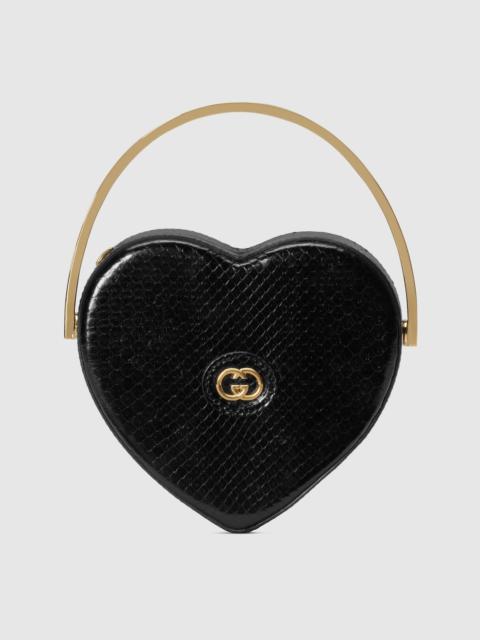 Broadway mini python top handle bag