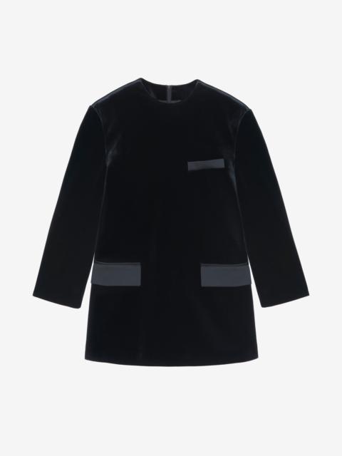 The Frankie Shop Madison Mini Velvet Dress - Black
