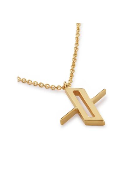 MONICA VINADER 18kt gold vermeil Alphabet X necklace