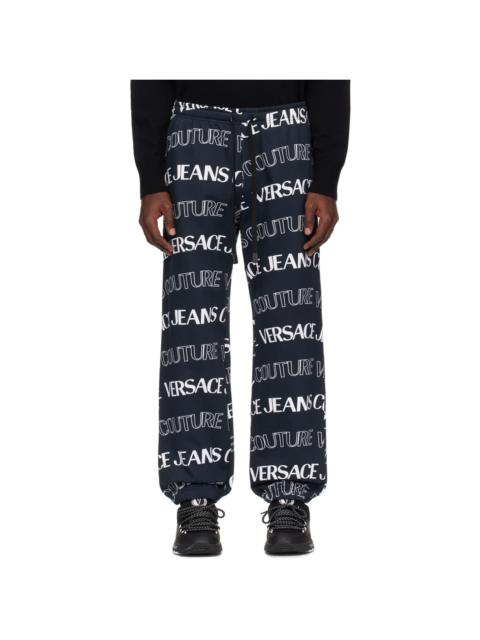 VERSACE JEANS COUTURE Black & White All Over Sweatpants