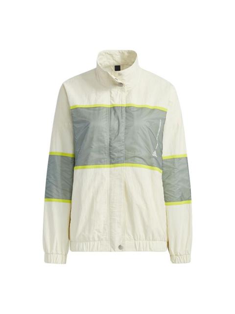 (WMNS) adidas W Word Wv Jkt Stand Collar Training Woven Sports Jacket Colorblock GM0683