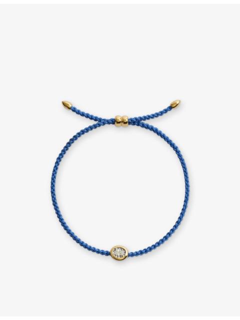 MONICA VINADER Oval 18ct Gold Vermeil And Lab Grown Diamond Cord Bracelet