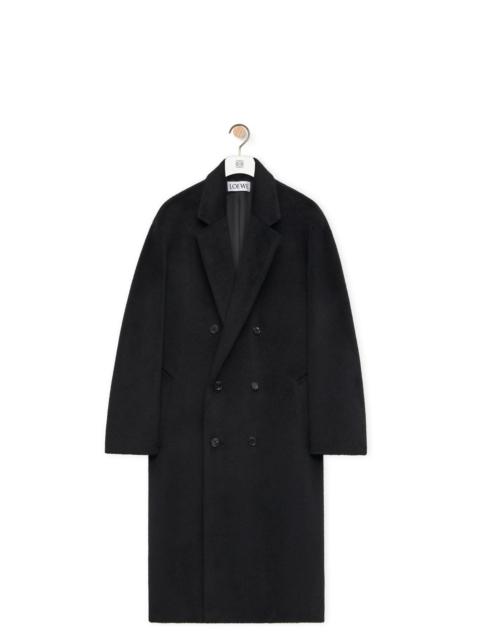 Loewe Double breasted coat in lama and wool