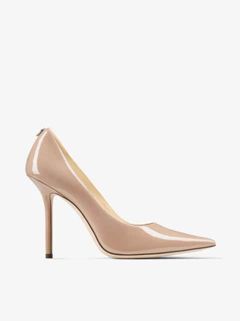 Love 100
Ballet-Pink Patent-Leather Pointed Pumps with JC Emblem