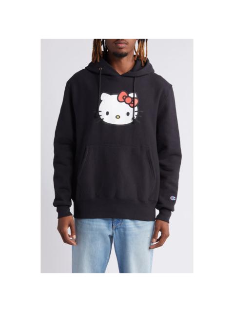 Champion x Sanrio Hello Kitty® 50th Anniversary Fleece Graphic Hoodie in Black at Nordstrom