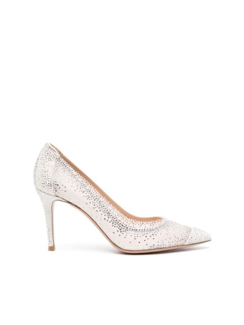 Rania 85mm rhinestone pumps