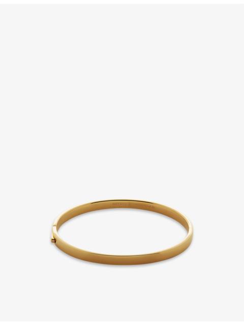 MONICA VINADER Essential recycled 18ct yellow gold-plated vermeil sterling-silver bangle bracelet