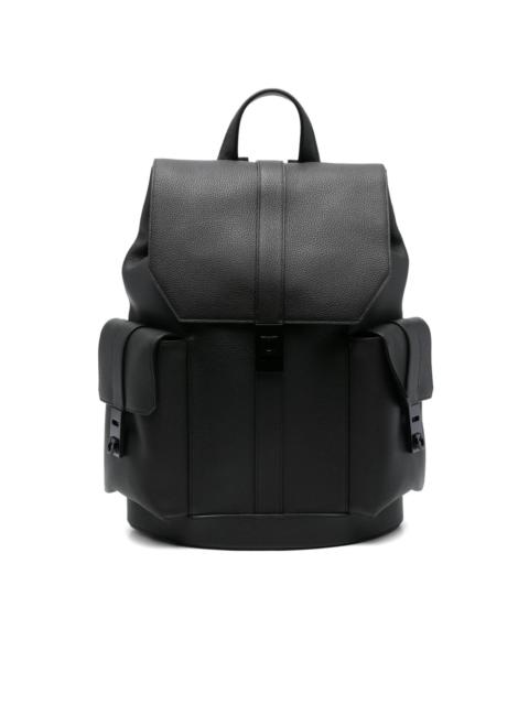 drawstring-fastening leather backpack