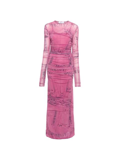Blumarine cargo patch-print maxi dress