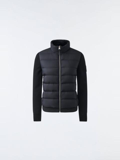 OCEANE Recycled hybrid jacket with rib knit sleeves