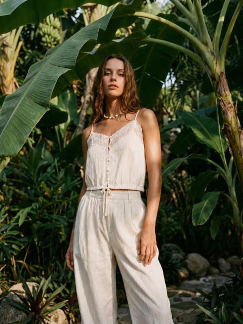 CAMI NYC LIBI COTTON SILK CAMISOLE MACADAMIA