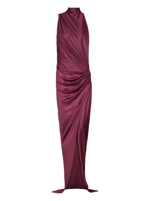 Balmain draped high-neck maxi dress