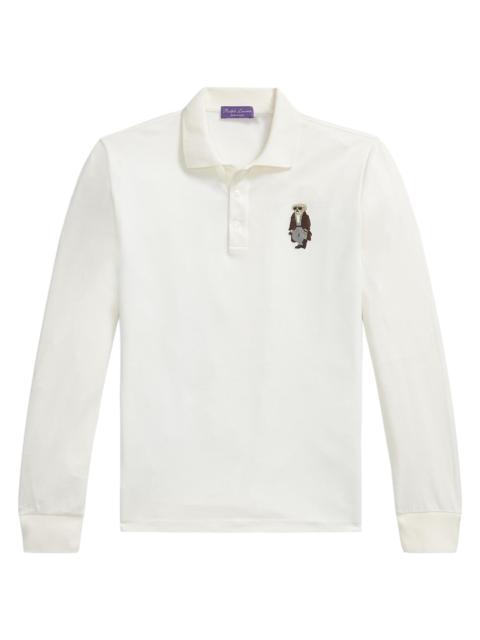 Ralph Lauren Men's Polo Bear Cotton-Cashmere Polo Shirt - Classic White